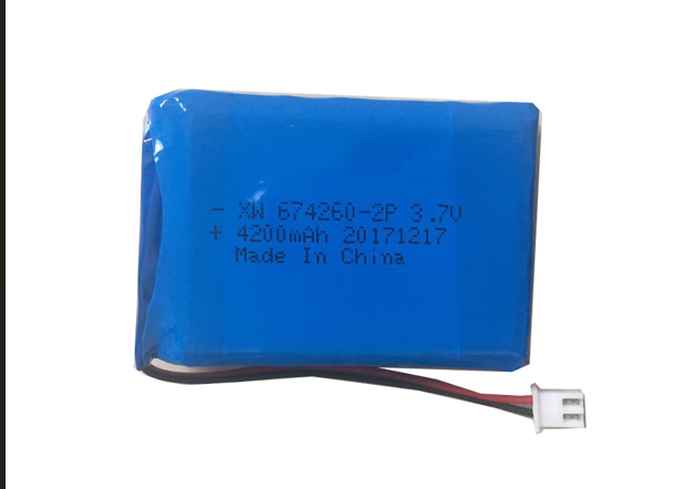 Lithium Rechargeable 3.7V4200mAh 674260 Battery Pack With PCM Customized For Monitoring Equipments