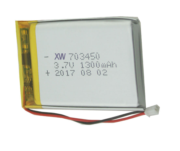 Customized Lipo Pouch Cell 703450 Lithium Battery 1300mAh 3.7V Ploymer Battery With PCM For Medical Equipment
