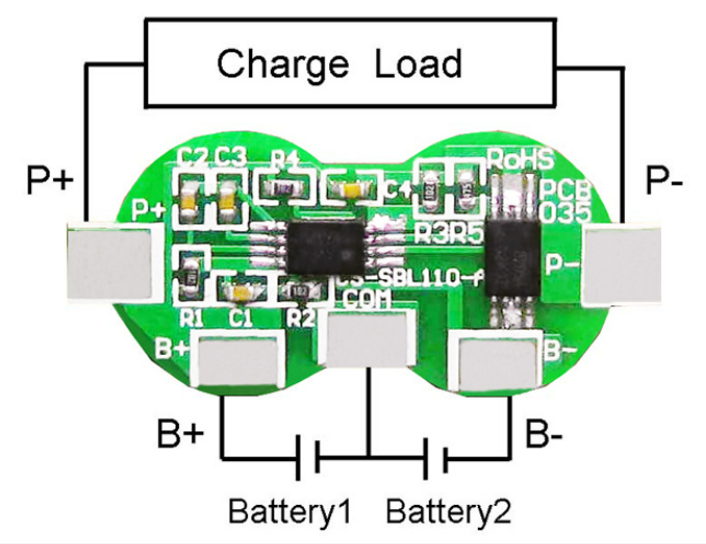 Best Price Of China BMS For 2S Lithium Battery Pack Max 4A Discharge Current Battery Protection Board